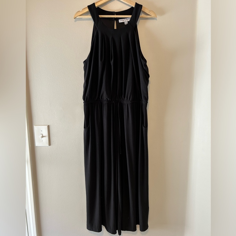 Black Tank Top Flowy Jumpsuit, if a dress is just not “It” WITH POCKETS